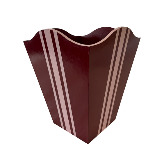 Striped Waste Paper Bin