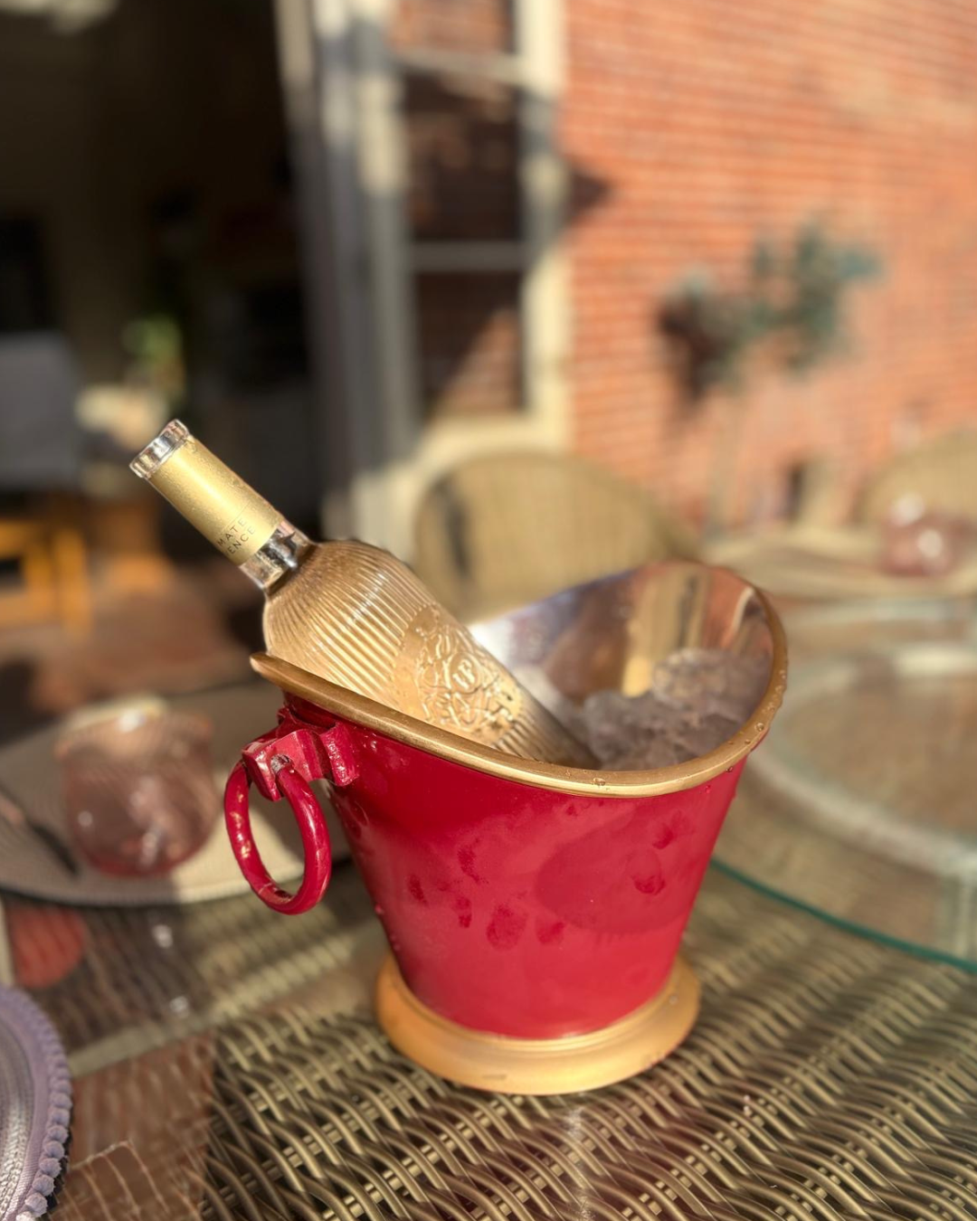 Red and Gold Wine Cooler